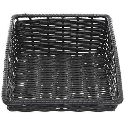 HUBERT Black Tapered Produce Basket - 11 1/2"L x 18"D x 1 1/2" to 5"H - color: Black, size: 11.5"Lx18"D x 1.5-5"H