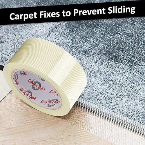 Transparent Fiberglass Tape 2" x 30Yd 5.5 Mil Filament Strapping Tape