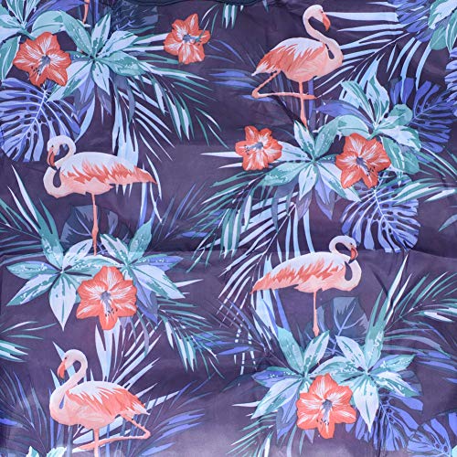inOne Reusable Grocery Bags Portable Foldable Shopping Tote Bags with Pouch - color: 1 Pack Blue Flamingos