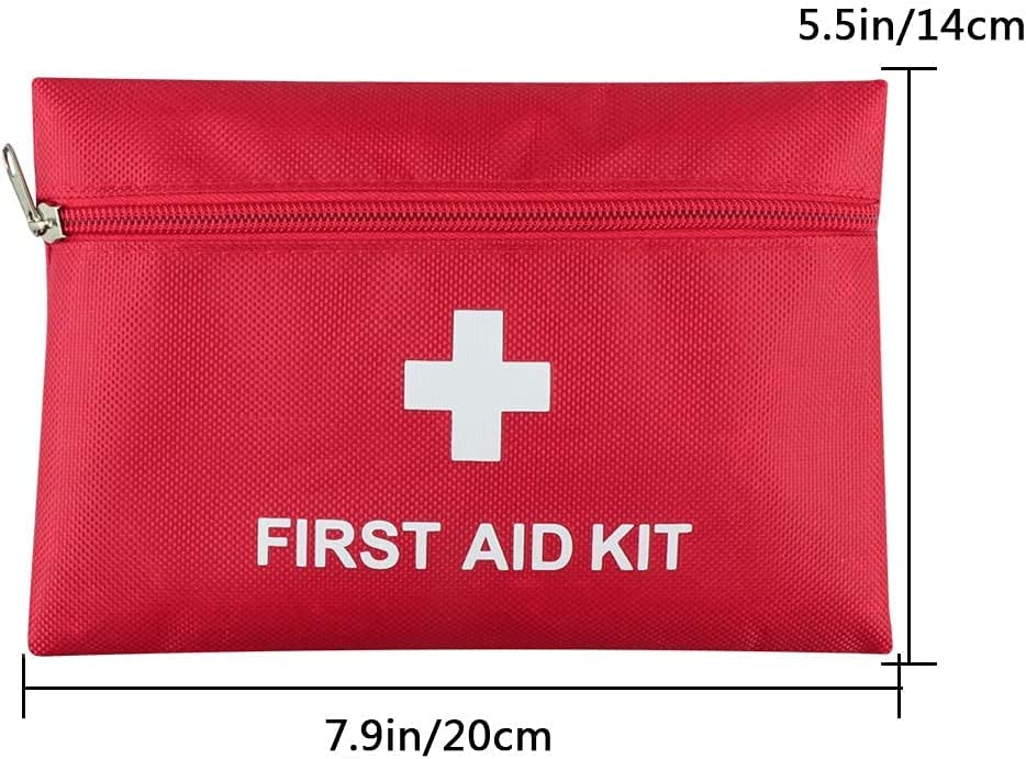 12 Pack Mini First Aid Empty Bag,First Aid Kit Pouch(Bag Only) - size: 7.9 x 5.5 inch