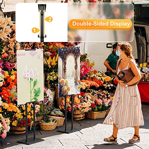 WHAUU 2Pack Display Stand Sign Holder, Heavy Duty Adjustable Poster Stand - size: 75 inch-2PACK