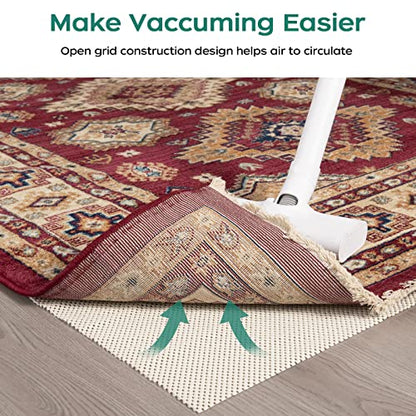 BAGAIL BASICS Non Slip Rug Pad Gripper 5 x 7 Feet Extra Thick Carpet Pads for Area Rugs and Hardwood Floors, Keep Your Rugs Safe and in Place (Pack of 2) - size: 5' x 7' (Rectangular) (Pack of 2)