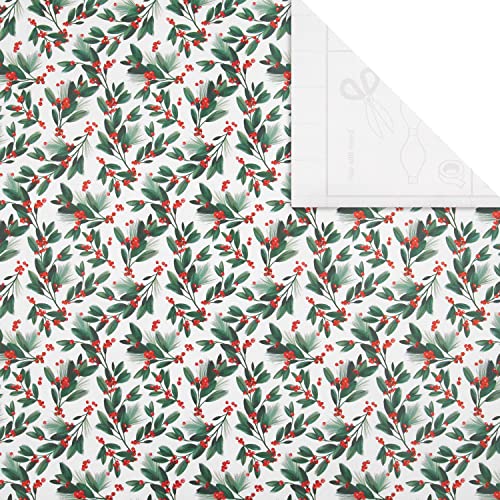 Hallmark Christmas Gifting Compendium, 3 Pack Wrapping Paper, 2M Each, 6 Gift Tags, 2 Raffia Ribbons, Festive Designs, Red, Gold Compendium Pack