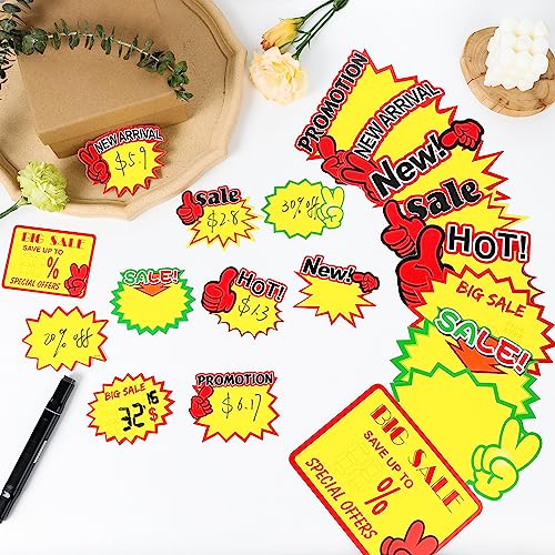 Starburst Sign for Retail Store Large 200pcs yellow