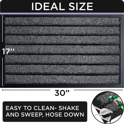 Ubdyo Extra Durable Door Mat Outside Entrance (30" x 17", Bright Grey) - color: Bright Grey, size: 30" x 17" (Rectangular)