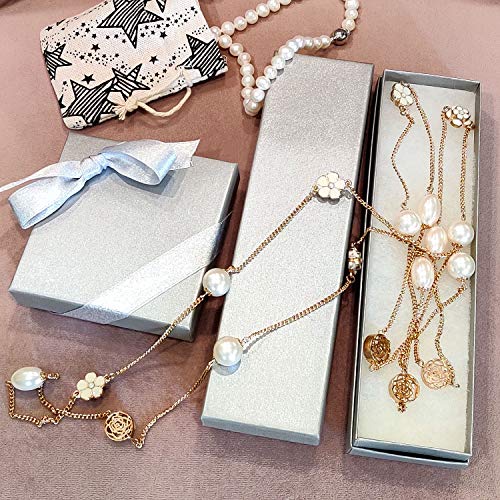 TheDisplayGuys 25 Cardboard Gift Jewelry Boxes w/Paddings #82-8 x 2 x 1 - color: Pearl Gray