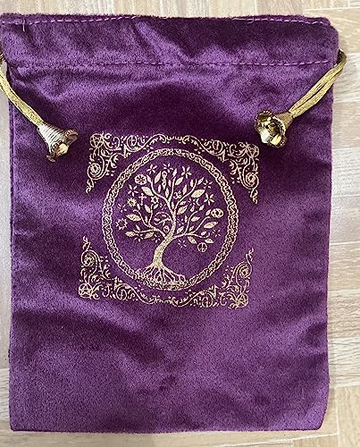Indian Consigners Soft Velvet Pouch for Tarot, Altar, Rune, Gift, Crystal, jewelry Wrap Bags for Precious, Sacred and Spiritial Items (Purple Wine) - color: Purple Wine