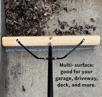 Pbma24004 Heavy Duty 24" Multi-Surface Push Broom with Silver/Black Handle