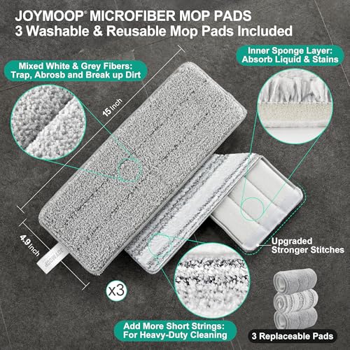 JOYMOOP Flat Mop and Bucket Set, Commercial, White, Max531 - color: P