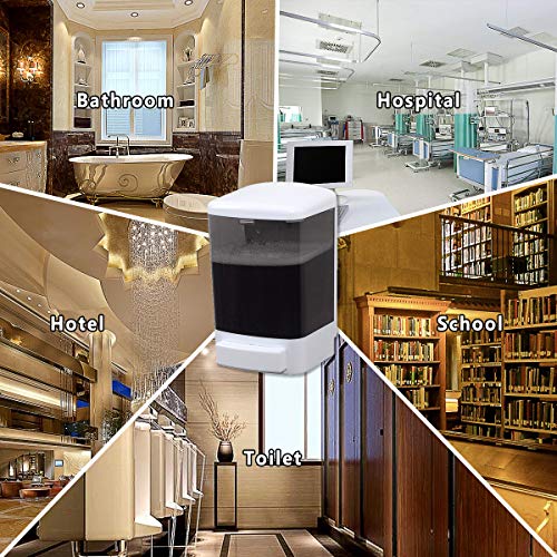 Manual Soap Dispenser Wall Mounted, 33.8oz, Bathroom Kitchen Commercial - color: White&black