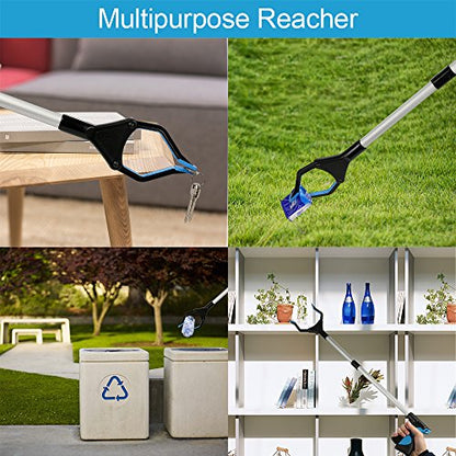 Grabber Reacher Tool, 32" Grabbers for Elderly, Lightweight Extra Long Handy Trash Claw Grabber, Mobility Aid Reaching Assist Tool for Trash Pick Up, Nabber, Litter Picker, Arm Extension (Blue) - color: Blue