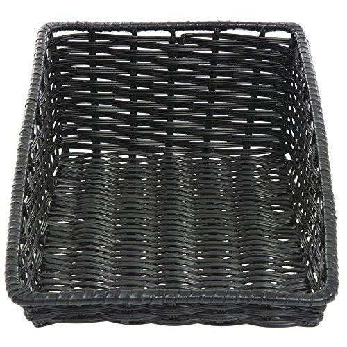 HUBERT Tapered Black Produce Basket - 11 1/2"L x 20"D x 1 1/2" to 6"D - color: Black, size: 11.5"Lx20"Dx1.5-6"H