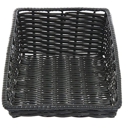 HUBERT Tapered Black Produce Basket - 11 1/2"L x 20"D x 1 1/2" to 6"D - color: Black, size: 11.5"Lx20"Dx1.5-6"H