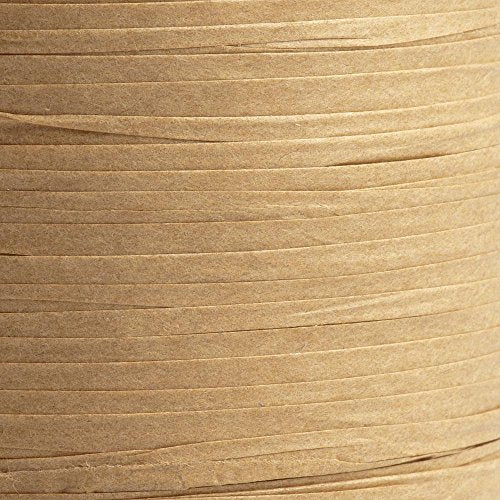 Italian Options Paper Raffia Ribbon 7mm x 100M - Caramel - color: Caramel