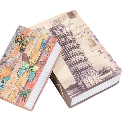 Book Safe with Key Lock - Hidden Diversion Safe for Cash & Jewelry, Anti-Theft Fireproof Money Storage Box (9.5x6.2x2.2 Inch) | Hollow Book Secret Safe for Home/Office/Travel (Butterfly - Key Lock) - color: Butterfly - Key Lock