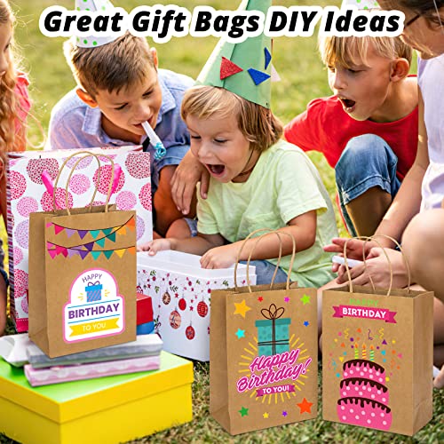 HavrePac Gift Paper Bags with Handles 5.9x3.15x8.26 inch 100 Pack Brown - color: Brown