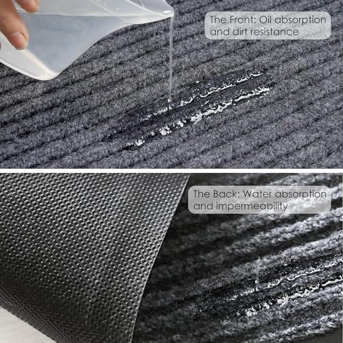 uyoyous Front Door Mat 3' X 10' Commercial Door Mats Heavy Duty Carpet Grey - color: Grey