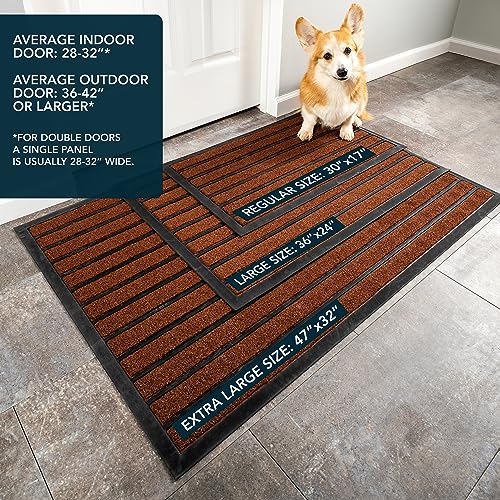 Ubdyo Extra Durable Door Mat Outside Entrance (30" x 17", Bright Burgundy) - color: Bright Burgundy, size: 30" x 17" (Rectangular)