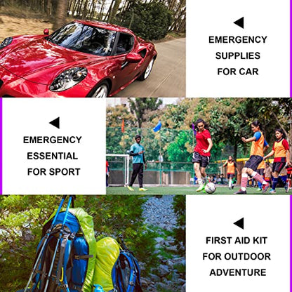 First Aid Kit 300PCS Car Home Camping Essentials Purple 1st Aid - style: 300Pcs-Purple