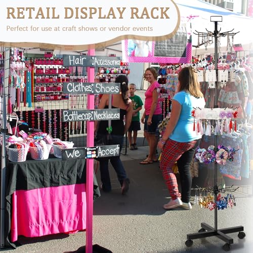 5 Tier Retail Display Stand Store Display Rack, Black - color: Black