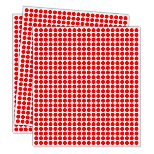 1/4" Red Dot Stickers Small Tiny Mini Little Circle Stickers - color: Red, size: 1/4 INCH