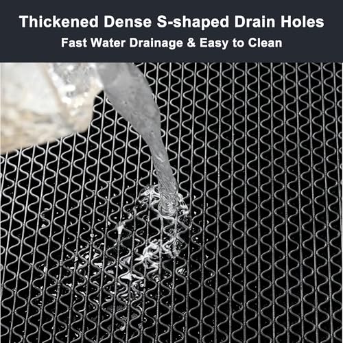 Thick PVC Drainage Floor Mat 3FTX10FT Black PVC Pool Floor Mat - size: 120" x 36" (Rectangular)