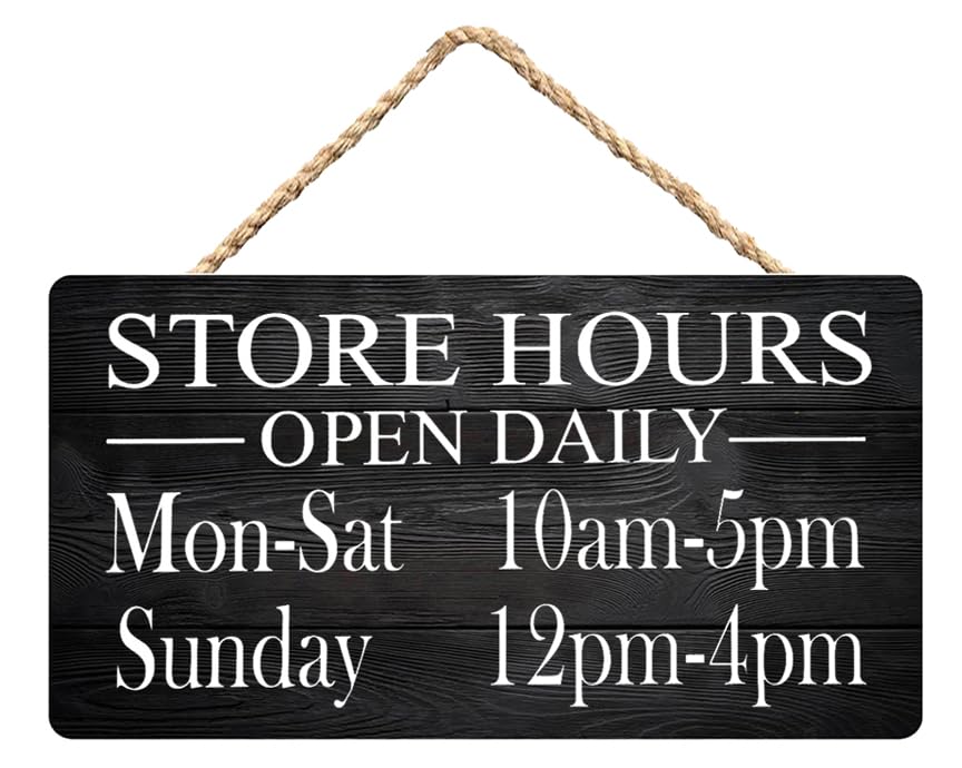Wood Signs Home Decor Front Door Business Store Hours Kitchen Cafe Pub Decor, Wood Wal Art, Rustic Wood Decor Gift 8 X 12 Inch