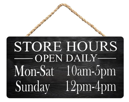 Wood Signs Home Decor Front Door Business Store Hours Kitchen Cafe Pub Decor, Wood Wal Art, Rustic Wood Decor Gift 8 X 12 Inch