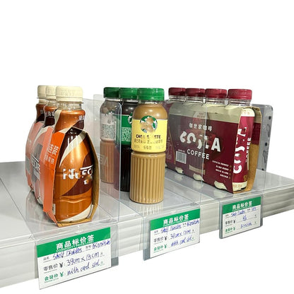 20 Pcs 39*15CM Transparent Shelf Dividers with Card Slot，Adjustable Shelf Organizers, Crystal Clear PVC, Ideal for Product Display and Organization on Wire Shelves, Retail Shelving by Clip Strip - size: 3915-Card Slot