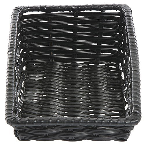 HUBERT Black Storage Basket Tapered - 7 1/2"L x 14"D x 1 1/2" to 4"H - color: Black, size: 7.5"Lx14"Dx1.5-4"H
