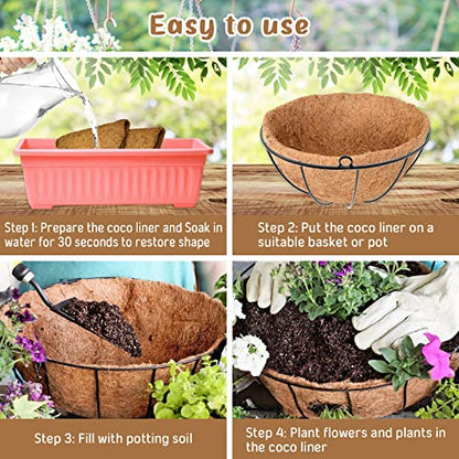 Legigo 3 Pack 20 Inch Hanging Basket Coco Liners Replacement, Round - color: 3pcs, size: 20 Inch