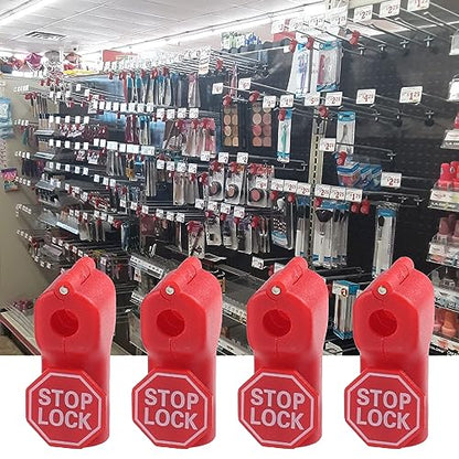 130 PCS Peg Hook Stop Lock, Stop Lock for Retail Shop Display Hooks Lock Fits 4.5-5.9mm Diameter Hooks, Easy Installation and Exquisite Style