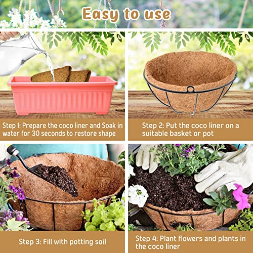 Legigo 3 Pack 18 Inch Hanging Basket Coco Liners Replacement, Round - color: 3pcs, size: 18 Inch