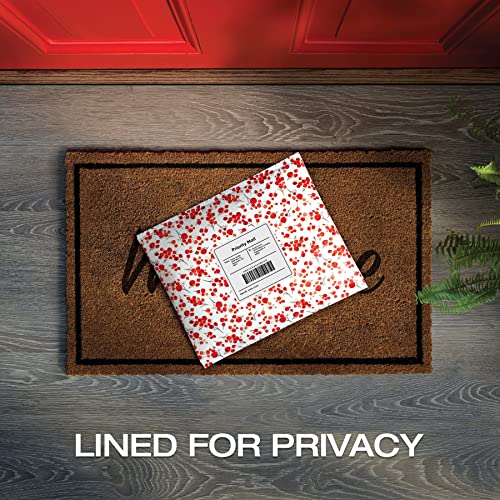Quality Park Bubble Mailers, 8.5" x 11", Shipping Envelopes, Water Resistant Poly Padded Envelopes, Berry Print, 25 Pack (QUA85873) - color: Berry, size: One Size