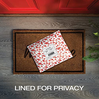 Quality Park Bubble Mailers, 8.5" x 11", Shipping Envelopes, Water Resistant Poly Padded Envelopes, Berry Print, 25 Pack (QUA85873) - color: Berry, size: One Size