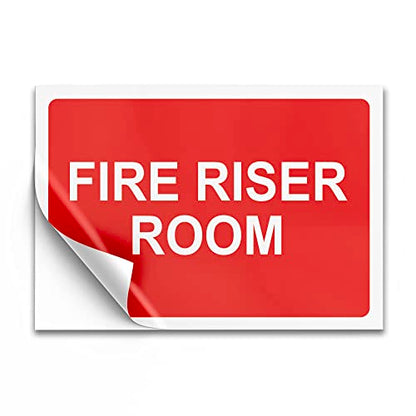 Fire Riser Room Sticker, 7 x 10 Inch Self-Adhesive Vinyl Decal