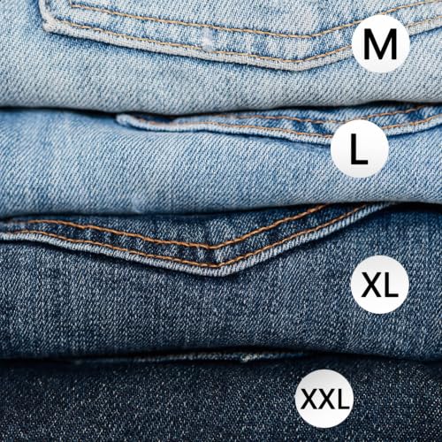 3500 PCS 7/8" Round Clothing Size Labels for Retail, 7 Sizes - color: Black on White