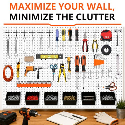 Pegboard Accessories Kit, 140Pcs Peg Board Hooks for Hanging