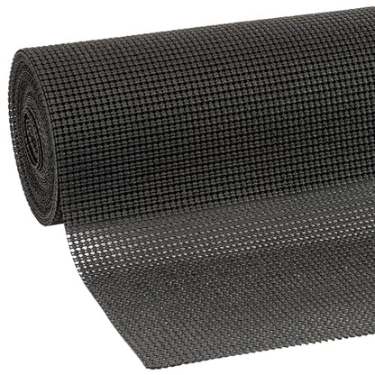 EasyLiner Select Grip Shelf Liner - Easy to Install & Cut to Fit - Non Slip, Non Adhesive, Drawer Shelf & Cabinet Liner for Kitchen, Bathroom, Pantry Cupboards, 12 in x 24 ft (1 Roll), 24 ft, Black - color: Black, size: 12-Inch x 24 Feet