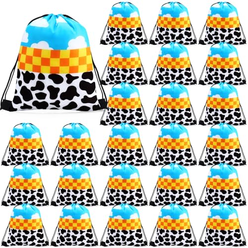 Abbylike 24 Pcs Cartoon Party Favor Drawstring Bags Birthday Gifts - style: Cartoon