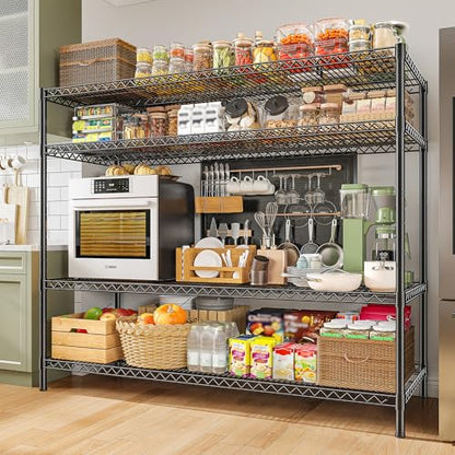 REIBII 4-Tier 2560LBS Heavy Duty Shelving,55.5"W Adjustable Storage Shelves - size: 55.5"H x 55.5"W x 18"D