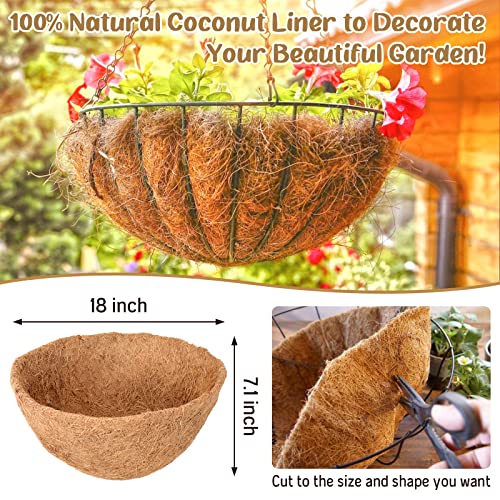 Legigo 3 Pack 18 Inch Hanging Basket Coco Liners Replacement, Round - color: 3pcs, size: 18 Inch