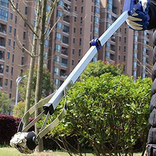 THUSIBER Reacher Grabber 32" Extra Long Folding Reaching Claw Heavy Duty Mobility Aid Arm Extender Gripper Tools for Trash Pick Up Litter Picker Garden Nabber Elderly Arthritis Reach Assist Tool