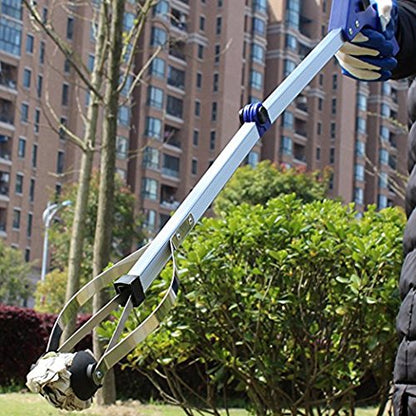 THUSIBER Reacher Grabber 32" Extra Long Folding Reaching Claw Heavy Duty Mobility Aid Arm Extender Gripper Tools for Trash Pick Up Litter Picker Garden Nabber Elderly Arthritis Reach Assist Tool