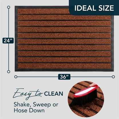 ubdyo Extra Durable Door Mat Outside Entrance (36" x 24", Bright Burgundy) - color: Bright Burgundy, size: 36" x 24" (Rectangular)