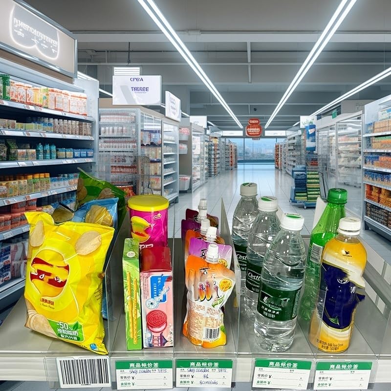 20 Pcs 39*15CM Transparent Shelf Dividers with Card Slot，Adjustable Shelf Organizers, Crystal Clear PVC, Ideal for Product Display and Organization on Wire Shelves, Retail Shelving by Clip Strip - size: 3915-Card Slot