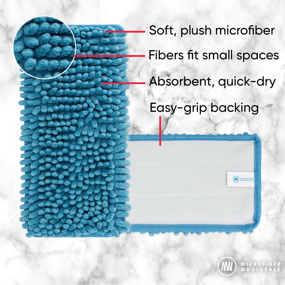 10" Dry & Wet Mucho Mop Pads - Compatible with Swiffer Wet Jet - Replacement Flat Mop Heads - Reusable & Washable Microfiber Pads, 2 Pack - size: 10" Pad